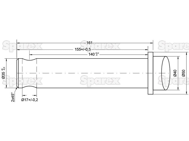 Bico - Direita 850mm, (Estrela) Aplicavel em: DF035ANCIEN (S.21514)