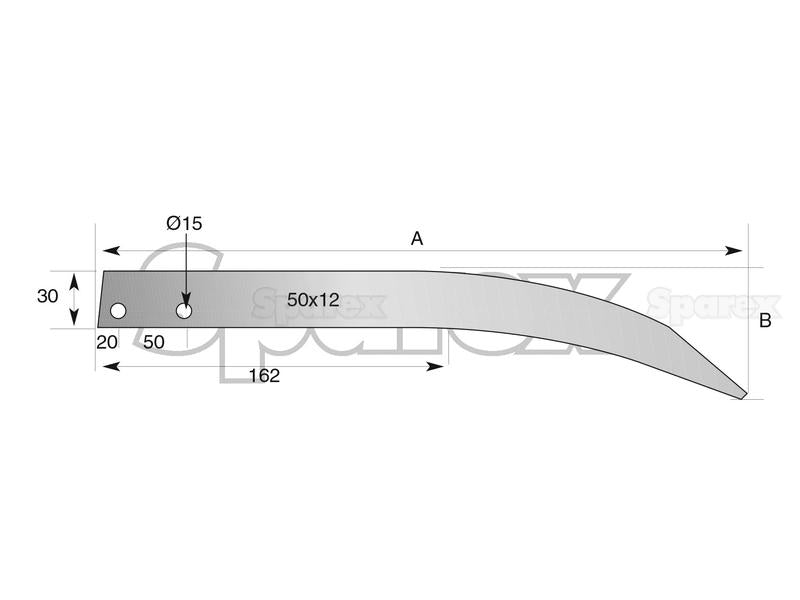 Bico - curva 500mm, (plana) Aplicavel em: 55331 (S.21532)