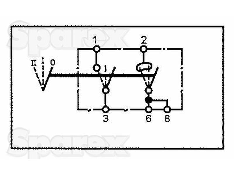 Interruptor - Frontal, 3 posições (Fora/1/2) (S.23158)