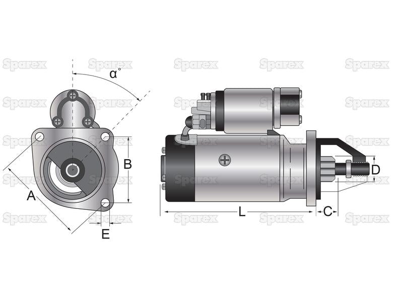 Motor de Arranque - 12V, 3Quilowatts (Mahle) (S.359870)