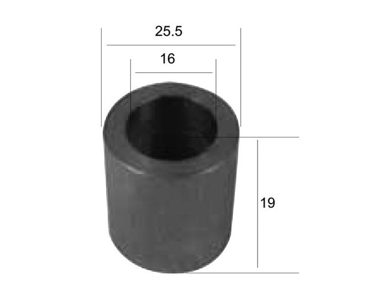 Casquilho ID: 16mm, OD: 25.5mm, Comprimento: 19mm - Acessorios para Desvoys, Falc (KRM), Quivogne, Votex, Ferri (S.78894)