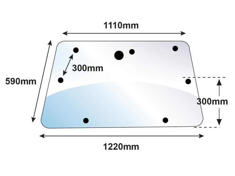 vidro superior traseiro (S.10010)