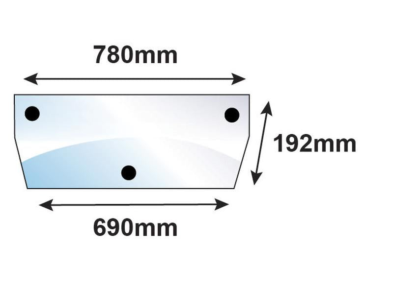 vidro superior traseiro (S.10011)