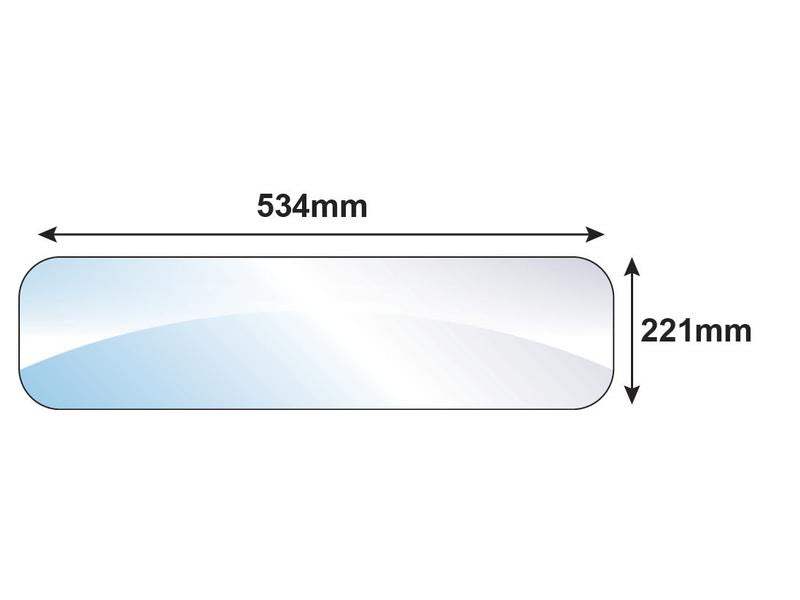 vidro superior traseiro (S.10043)