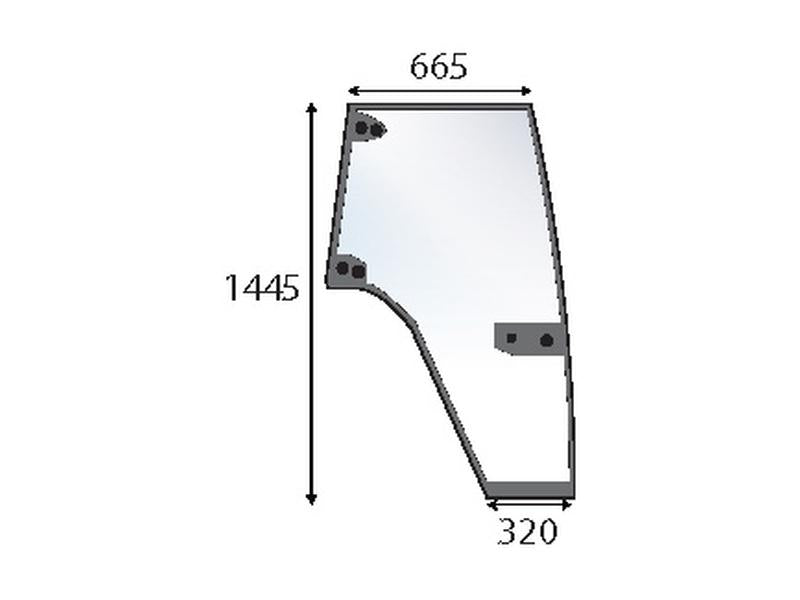 Vidro de porta Dt. (S.100578)