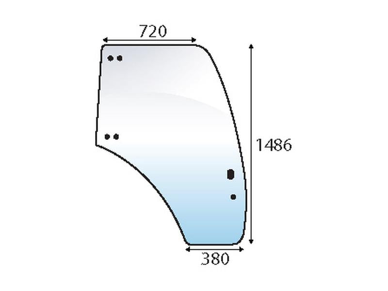 Vidro de porta Dt. (S.100676)
