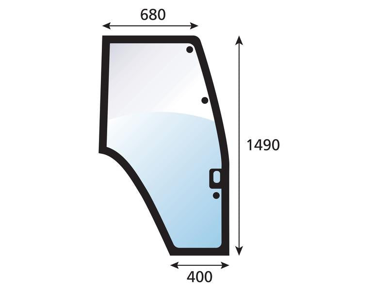 Vidro de porta Dt. (S.10067)