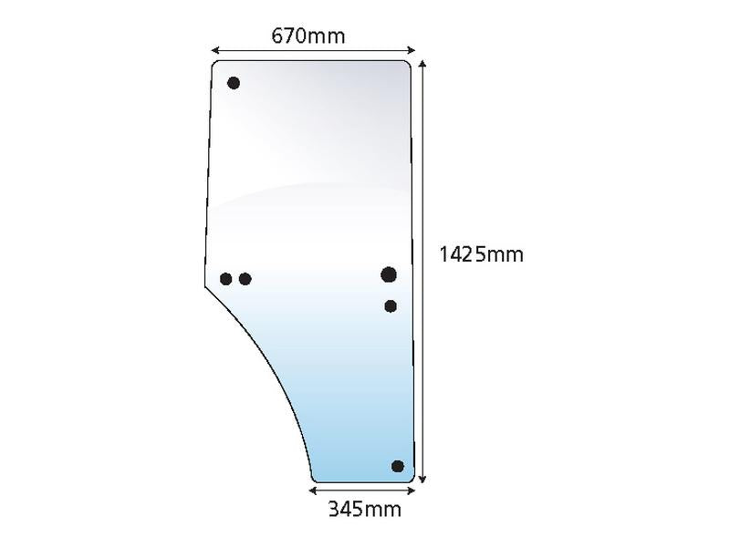 Vidro de porta Dt. (S.100964)