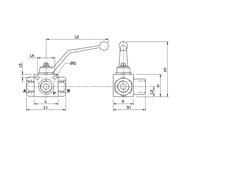 Torneira 3 vias 1/4'' BSP (S.101611)