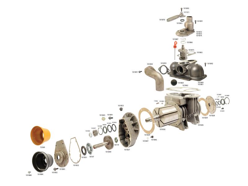 Bomba para cisterna - MEC8000M - Acionamento PTO - 540 RPM Aplicavel em: 9000700001 (S.101802)