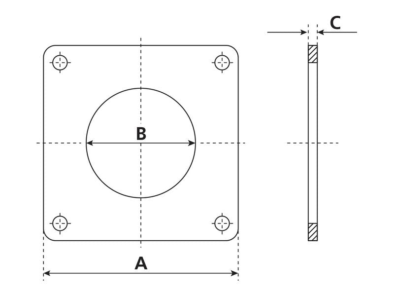 Brida soldar 4'' (100mm) (não galvanizado) (S.103089)