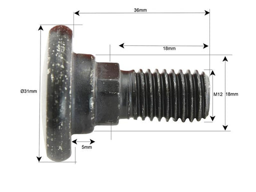 Parafuso C/ Porca- M12x36mm - para Vicon Aplicavel em: B1374593 (S.105994)