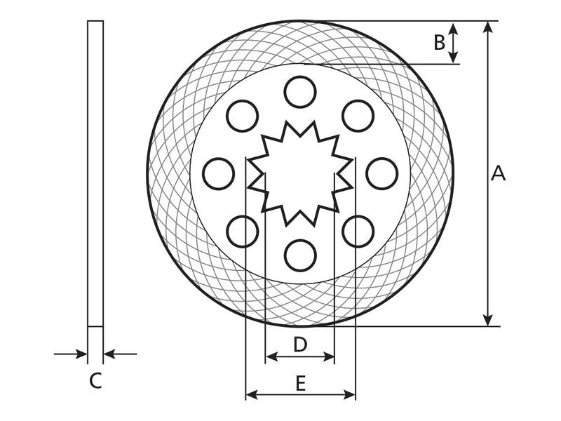 Disco travão. D.Ext 223.5mm (S.107355)