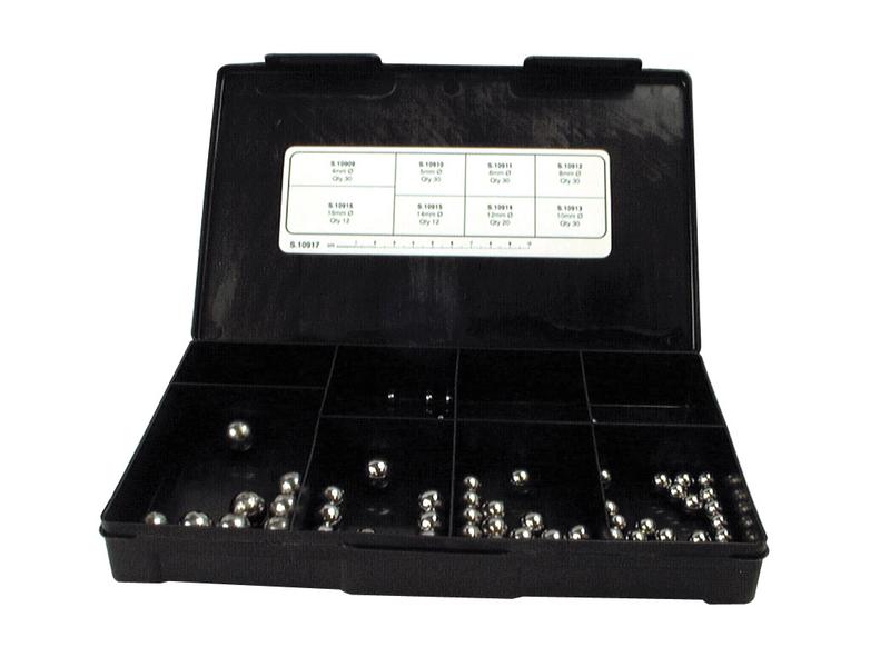 Sparex Carbon Steel Ball Bearing Kit - Métrica Ø4 - 16mm (S.10917)
