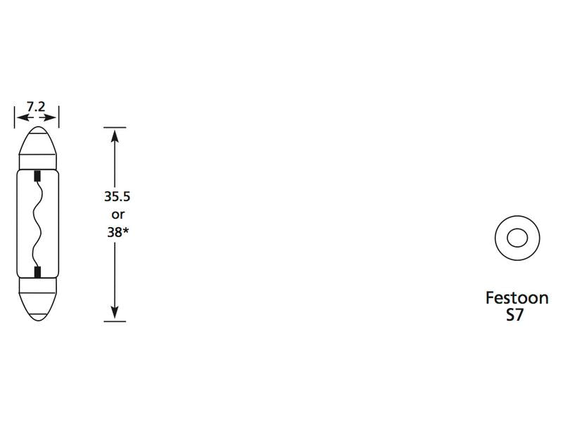 Lâmpada 12V SV7-8 Caixa 1 un. (S.109999)
