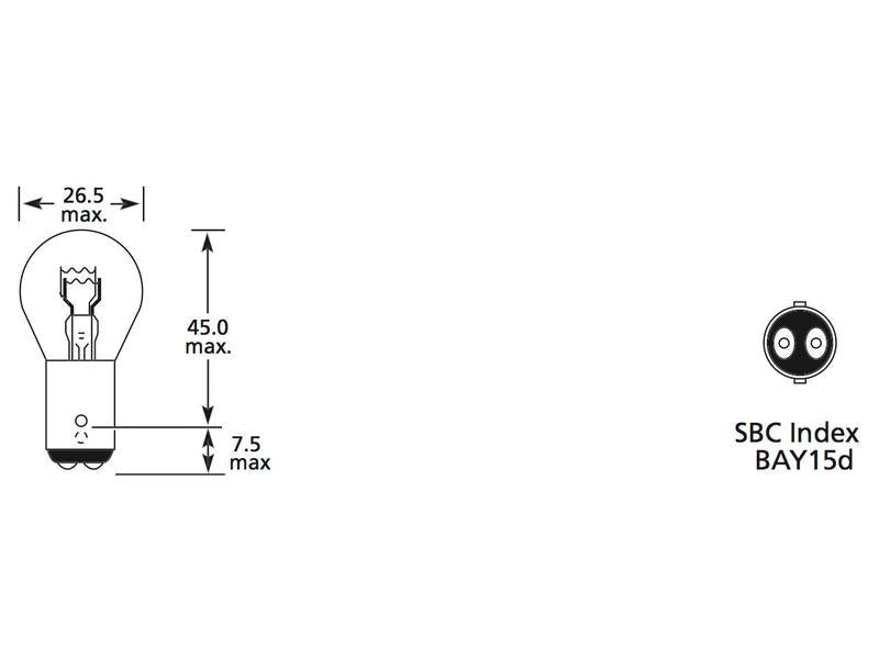 Lâmpada 12V BAY15d Blister 2 un. (S.110026)
