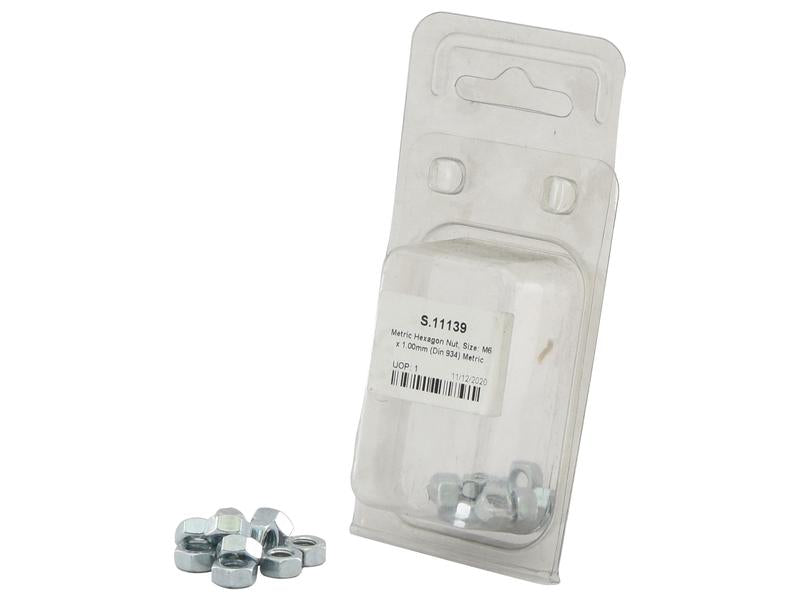 Agripak 10 un. Porca sextavada Mt M6x1.00mm (S.11139)