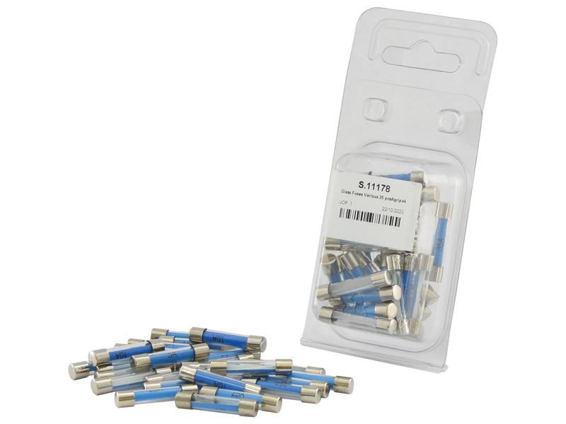 Agripak 25 un. Fusivel 2.5, 5.0, 12.5, 17.5, 25 Amps (S.11178)