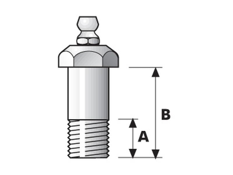 Copo lubrificação - longo (1/4'' UNF) (S.11220)