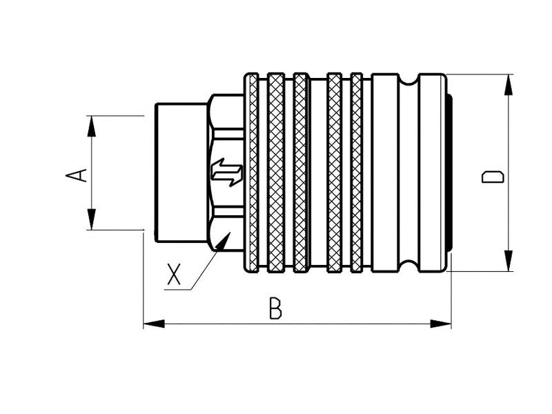 Valvula Fêmea 1/2'' BSP 4PV Series (S.112641)