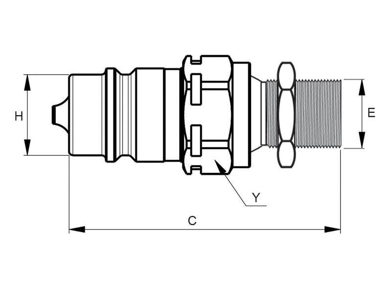 Valvula Macho M18 x 1.50 CPV-CNV Series (S.112660)