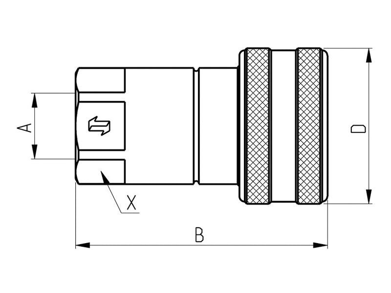 Valvula Fêmea 3/4'' BSP HNV Series (S.112705)