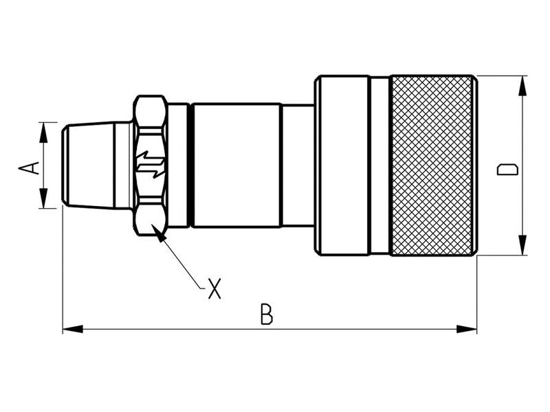 Valvula rosca femea 3/8''NPT - PVVM Series (S.112746)