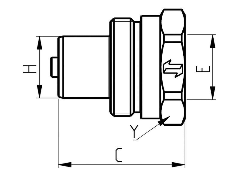 Valvula rosca macho 3/8''NPT - PVVM Series (S.112747)