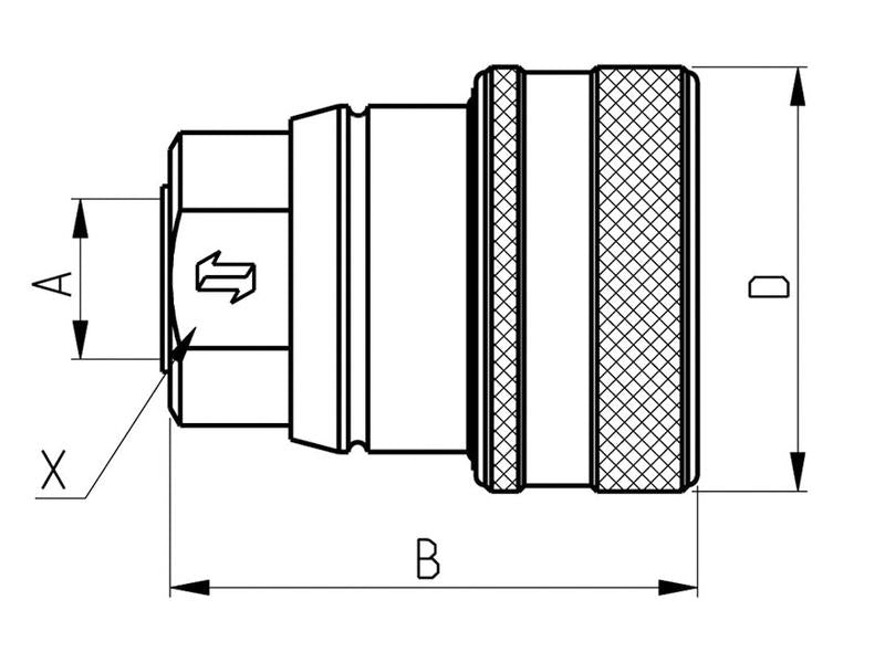 Faster Valvula de travão de reboque Fêmea 1/2'' BSP Rosca fêmea (S.112792)