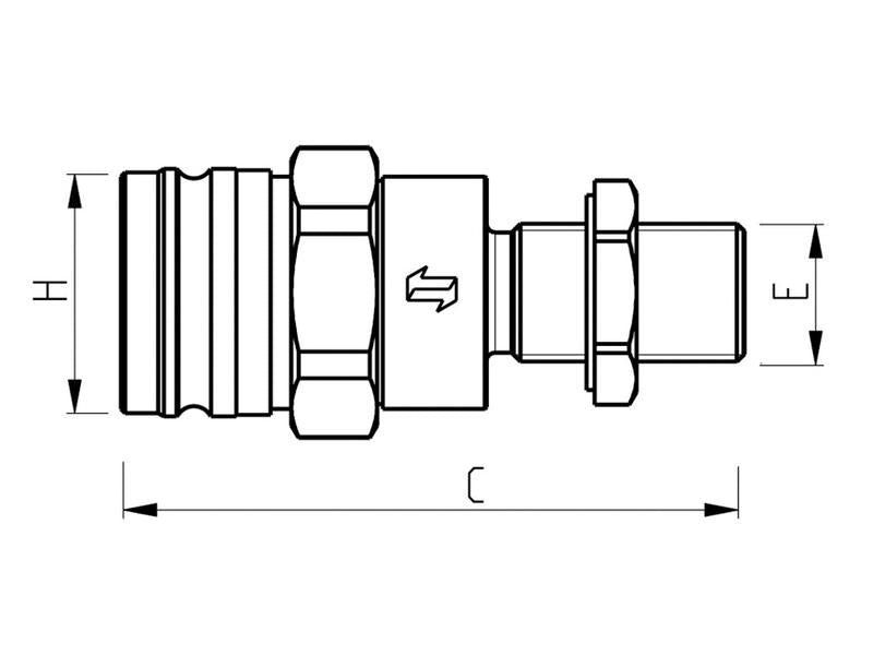 Faster Valvula de travão de reboque Macho M18 x 1.50 Métrico Male Bulkhead (S.112796)
