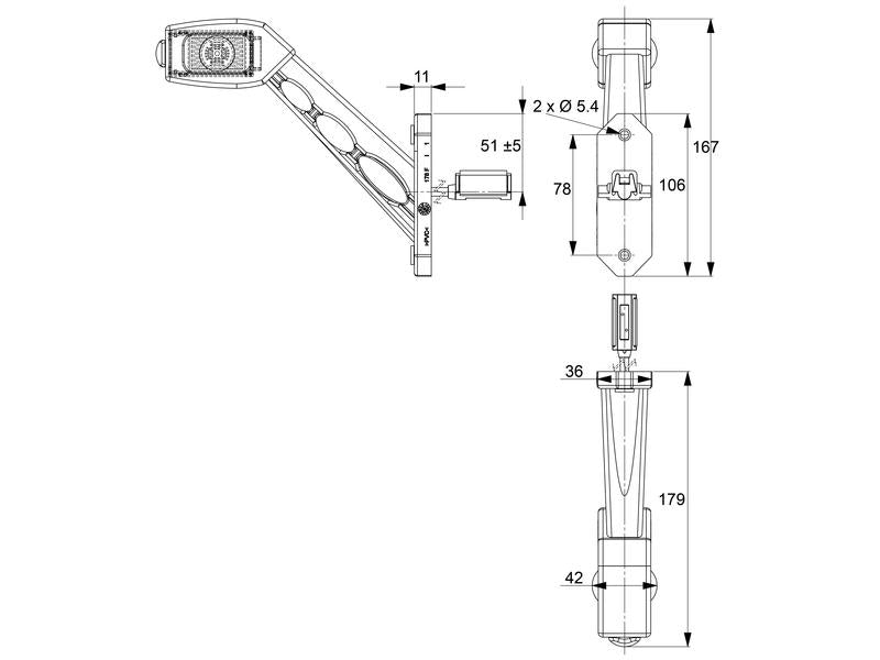 Farolim LED Frontal, Lateral, e Frontal, Esq., 12-24V (S.113392)
