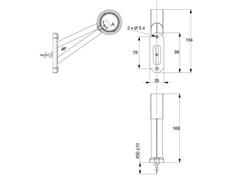 Farolim LED Frontal/Traseiro, Esq./Dt., 12-24V (S.113395)