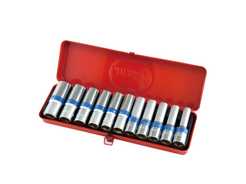 3/8'' Jogo chaves caixa longa (11pcs.) (S.113801)