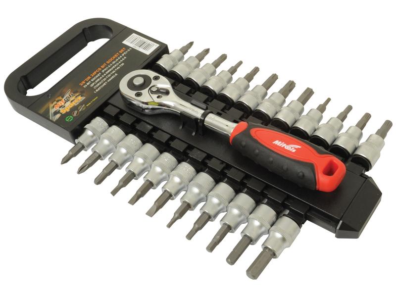 3/8'' Jogo chaves caixa roquete (24pcs.) (S.113803)