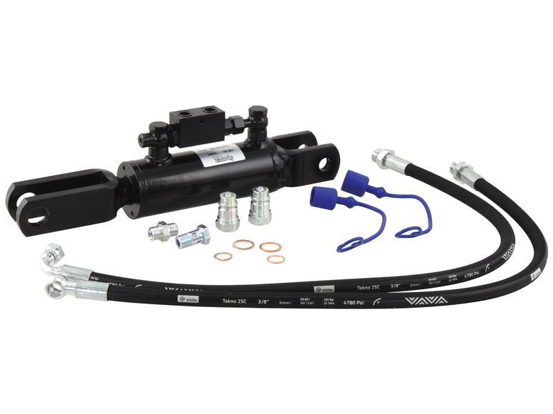 Braço Hidraulico (Fornecido com: Mangueiras) - Forquilha Furo Ø 18mm - Forquilha Furo Ø 26mm - Comprimento minimo: 400mm, Diametro interno Cilindro: 63mm. (S.113927)