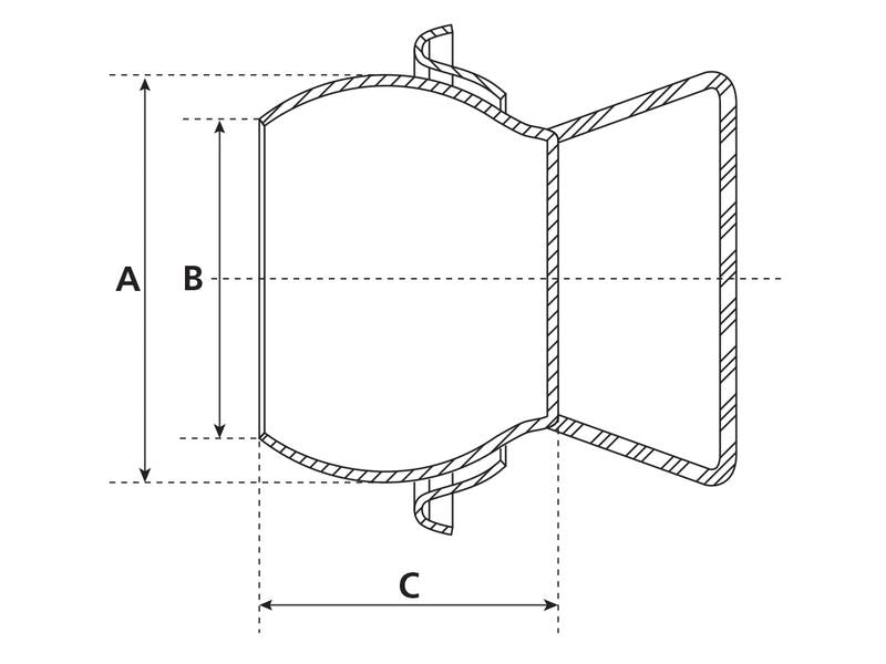 Tampa - Macho - 5'' (120mm) (galvanizado) (S.115048)