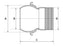 Acoplamento roscada - Macho 6'' (150mm) x 6'' (galvanizado) (S.115065)