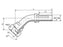 Dicsa Racord JIC 37° 3/4'' x 1 1/16'' Rosca fêmea 135° (S.116729)