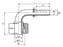 Dicsa Racord 24° 1/2'' x M24 x 1.5 (16S) Rosca fêmea 90° com o´ring (S.116777)