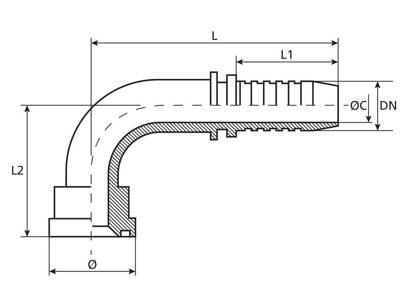 Dicsa Racord 3/4'' x 38.1mm (3000psi) 90° (S.116943)