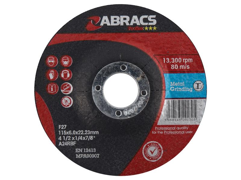 Disco de lixar para metal 115mm x 6mm x 22mm A24RBF (S.11746)