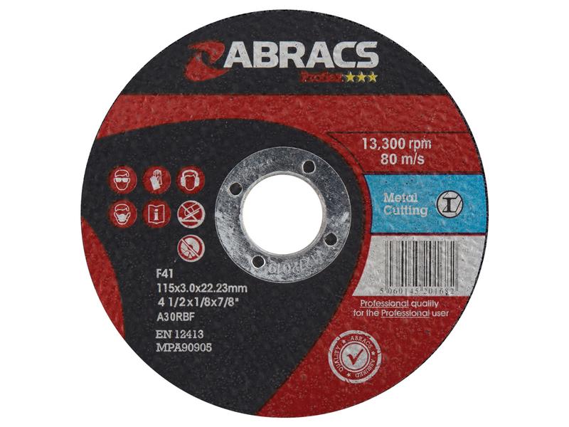 Disco chato de corte de metal Ø115 x 3 x 22.23mm A30RBF (S.11750)