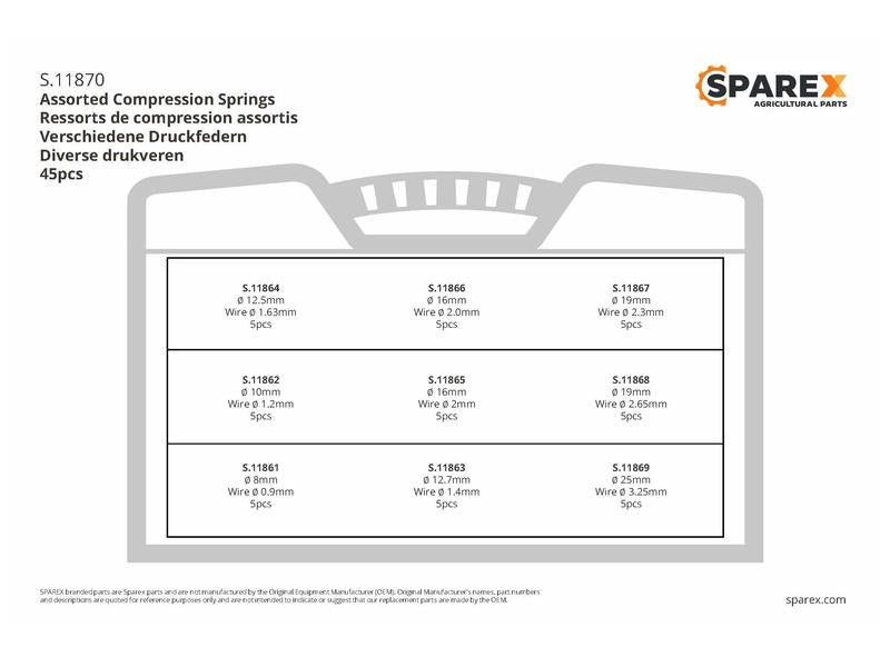 Kit Molas Compressao (45 un.) (S.11870)