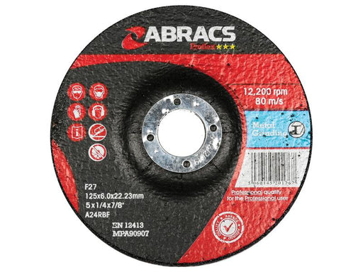 Disco de lixar para metal 125mm x 6mm x 22.23mm A24RBF (S.11872)