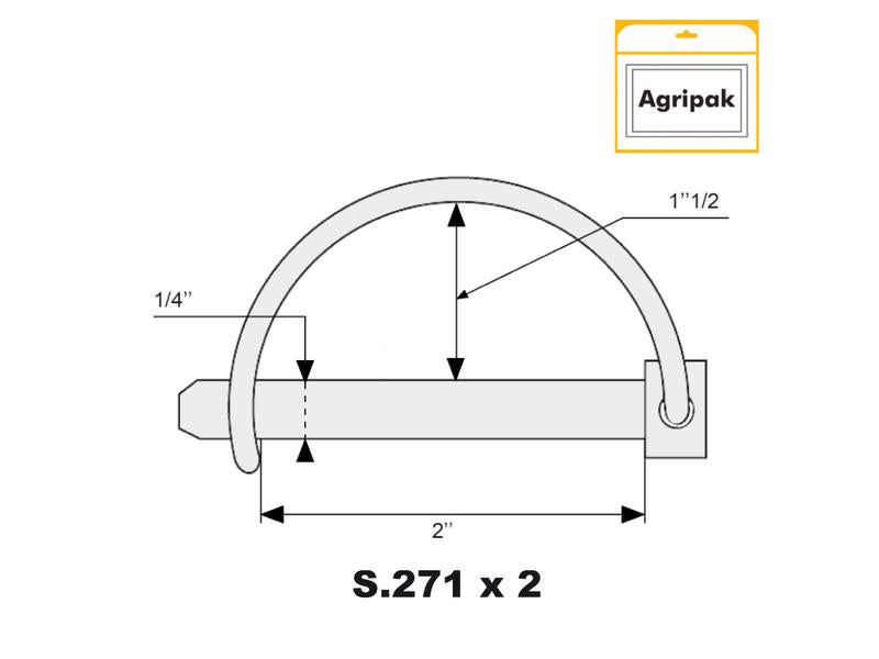 Agripak 2 un. Cavilha 6mm x 50mm (S.11881)