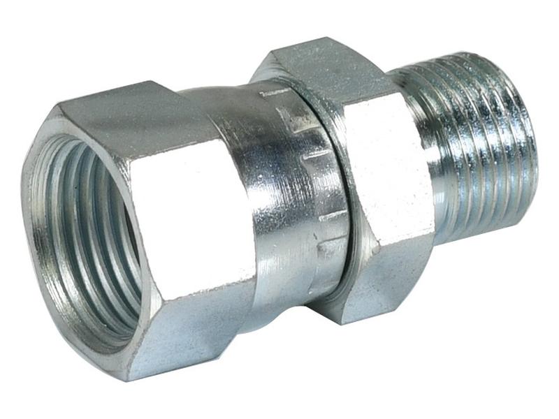 Adaptador hidráulico 3/8'' BSP Macho x 3/4'' JIC Fêmea giratória (S.11966)
