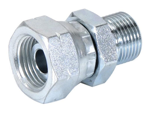 Adaptador hidráulico 3/8'' BSP Macho x M18 x 1.50 Métrica Fêmea giratória (S.11972)