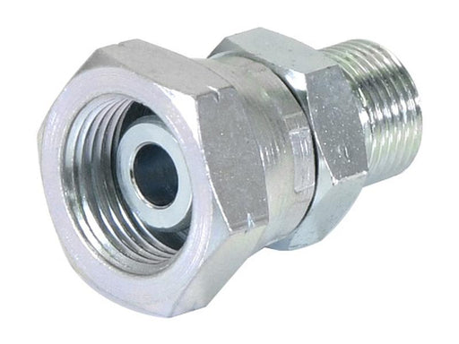 Adaptador hidráulico 3/8'' BSP Macho x M20 x 1.50 Métrica Fêmea giratória (S.11973)