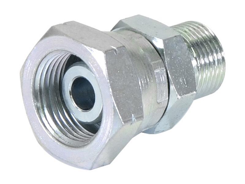 Adaptador hidráulico 3/8'' BSP Macho x M20 x 1.50 Métrica Fêmea giratória (S.11973)