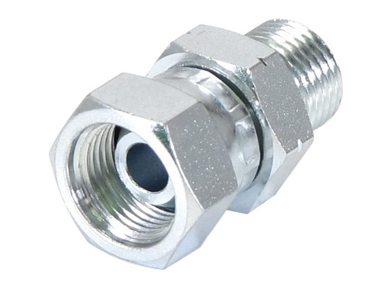 Adaptador hidráulico M16 x 1.50 Métrica Macho x 3/8'' BSP Fêmea giratória (S.11979)